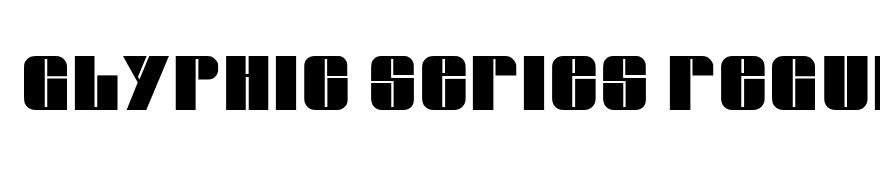 Glyphic Series Regular