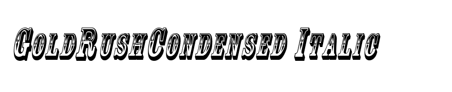 GoldRushCondensed Italic