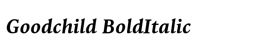 Goodchild BoldItalic