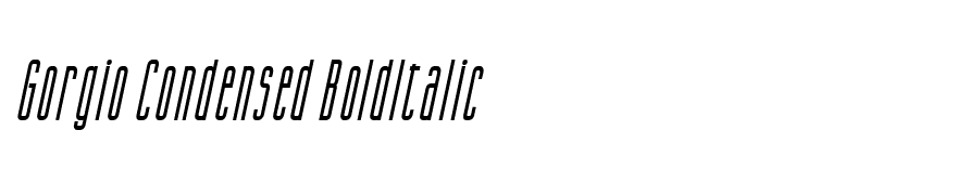 Gorgio Condensed BoldItalic
