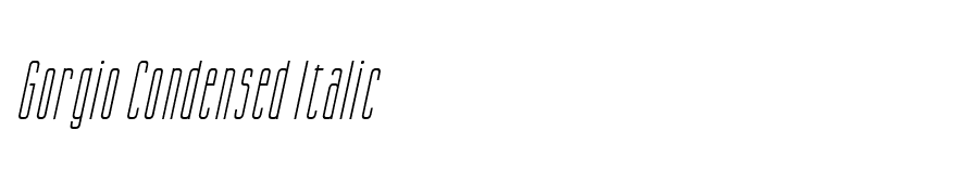 Gorgio Condensed Italic