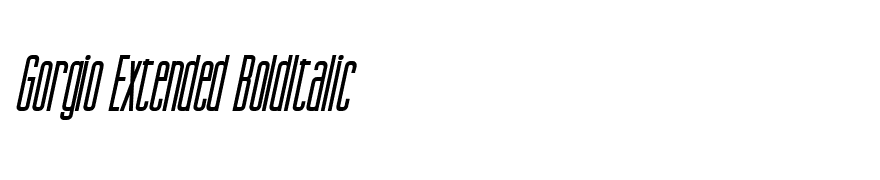 Gorgio Extended BoldItalic