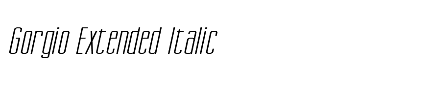 Gorgio Extended Italic