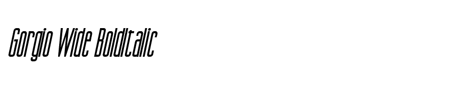 Gorgio Wide BoldItalic