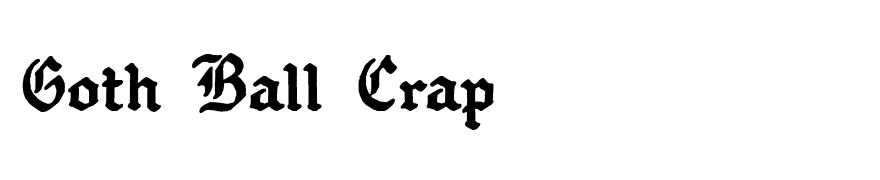 Goth Ball Crap