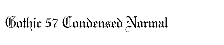 Gothic 57 Condensed Normal