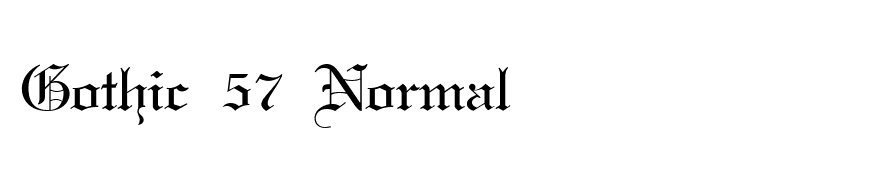 Gothic 57 Normal
