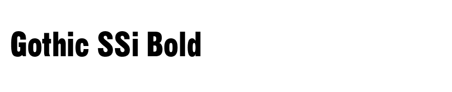 Gothic SSi Bold