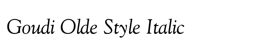 Goudi Olde Style Italic