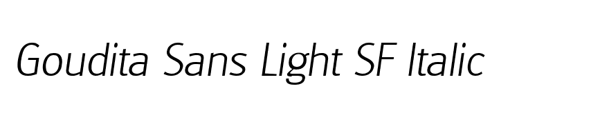 Goudita Sans Light SF Italic