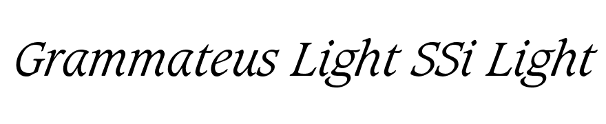 Grammateus Light SSi Light Italic
