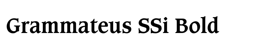 Grammateus SSi Bold