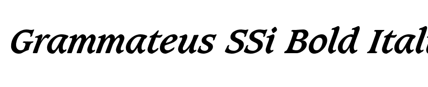 Grammateus SSi Bold Italic