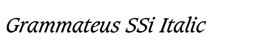 Grammateus SSi Italic