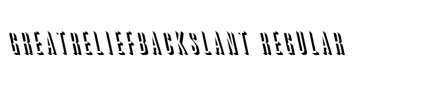 GreatReliefBackslant Regular
