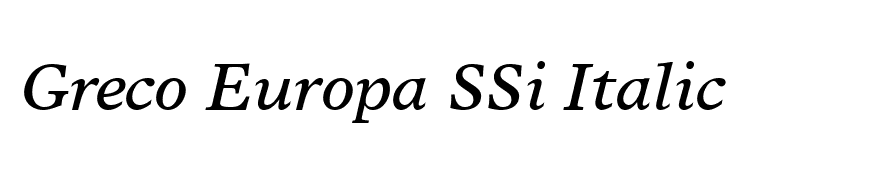 Greco Europa SSi Italic