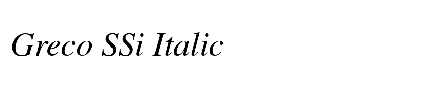 Greco SSi Italic