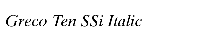 Greco Ten SSi Italic