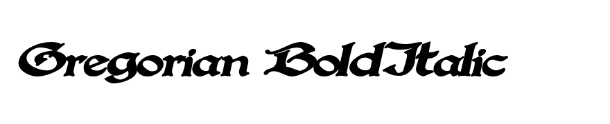 Gregorian BoldItalic
