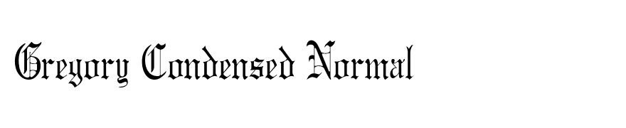 Gregory Condensed Normal