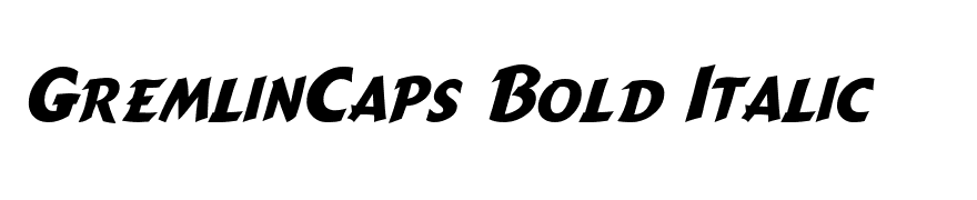 GremlinCaps Bold Italic