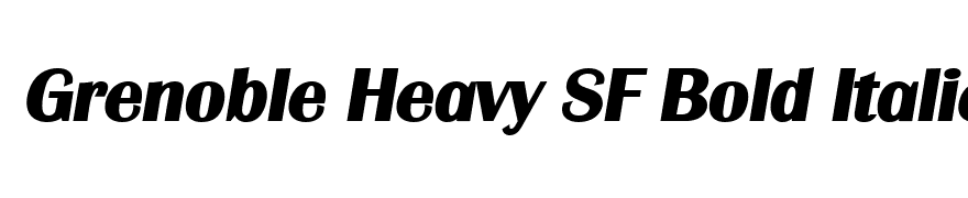 Grenoble Heavy SF Bold Italic