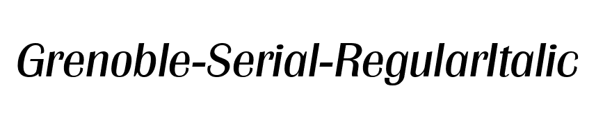 Grenoble-Serial-RegularItalic