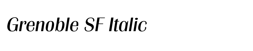 Grenoble SF Italic