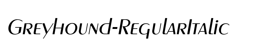 Greyhound-RegularItalic
