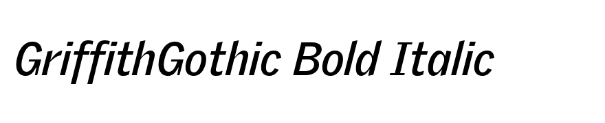 GriffithGothic Bold Italic
