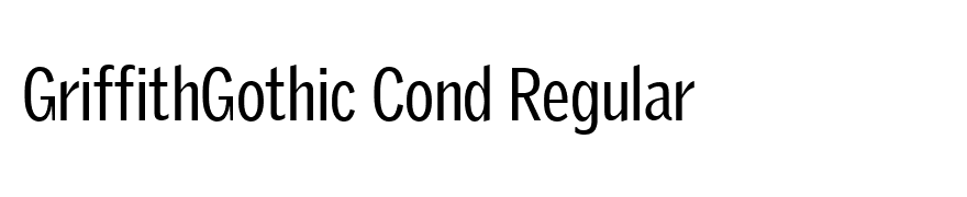 GriffithGothic Cond Regular