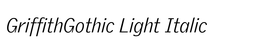 GriffithGothic Light Italic