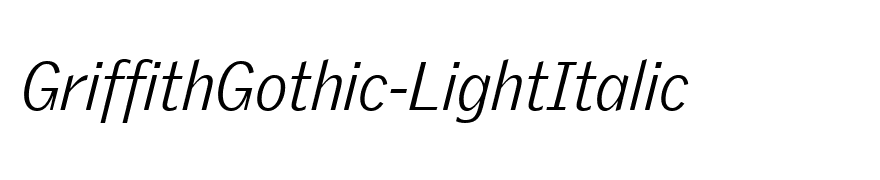 GriffithGothic-LightItalic