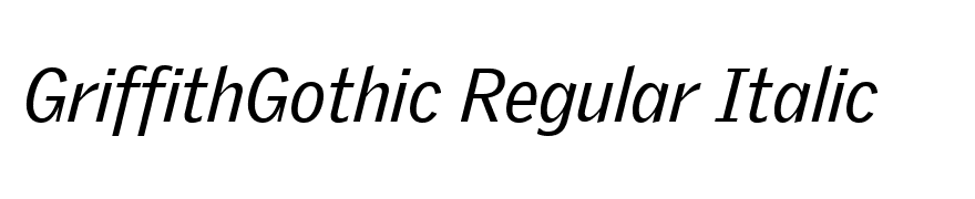 GriffithGothic Regular Italic