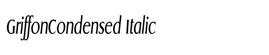 GriffonCondensed Italic