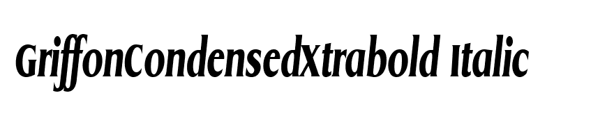 GriffonCondensedXtrabold Italic