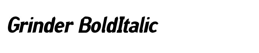 Grinder BoldItalic