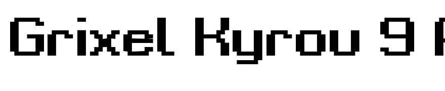 Grixel Kyrou 9 Regular Bold