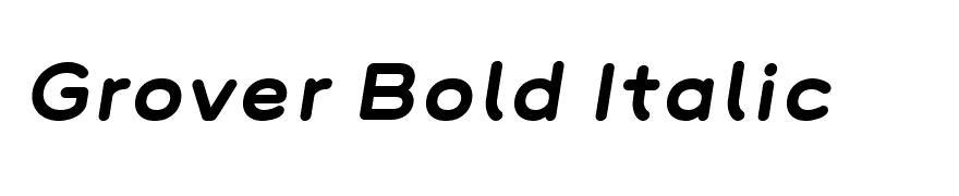 Grover Bold Italic