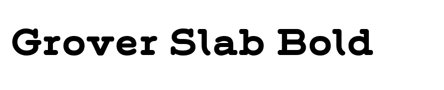 Grover Slab Bold