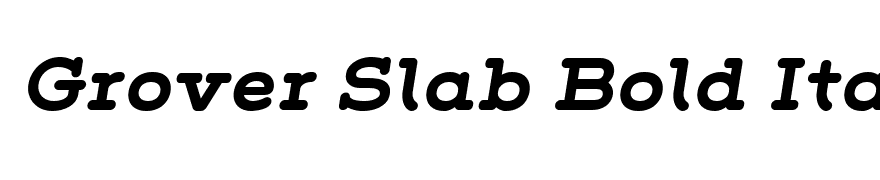 Grover Slab Bold Italic