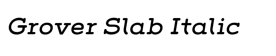 Grover Slab Italic
