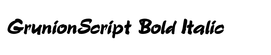 GrunionScript Bold Italic