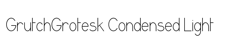 GrutchGrotesk Condensed Light