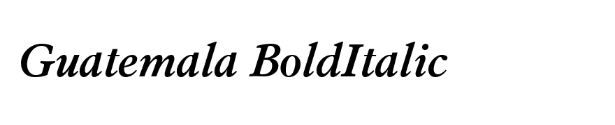 Guatemala BoldItalic