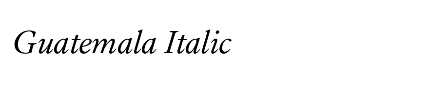 Guatemala Italic