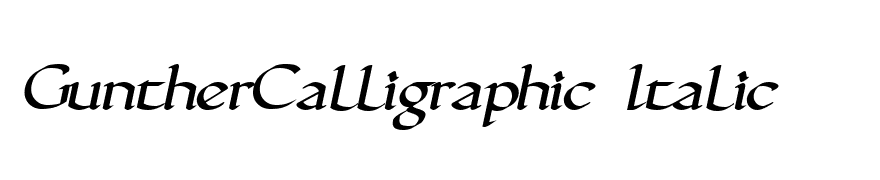 GuntherCalligraphic Italic