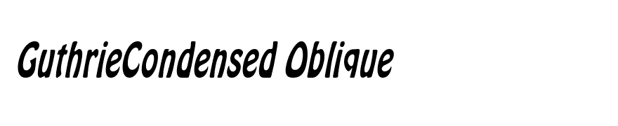 GuthrieCondensed Oblique