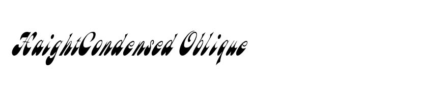 HaightCondensed Oblique