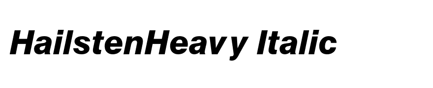 HailstenHeavy Italic